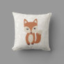 Cute Baby Fox Throw Pillow
