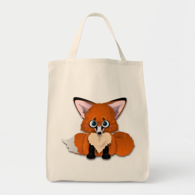 Cute Baby Fox Tote Bag (Front)