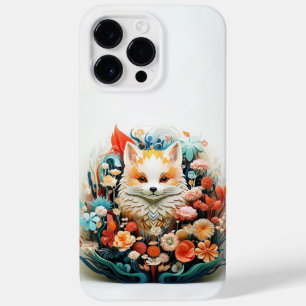 Cute Baby Fox with flowers Paper Cutout Case-Mate iPhone 14 Pro Max Case