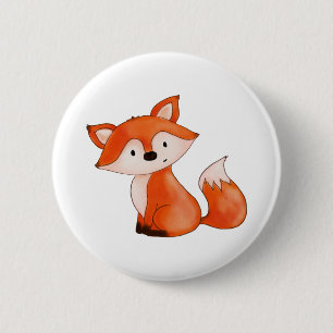 Cute Baby Fox Woodland Animal Button