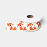 Cute Baby Fox | Woodland Baby Shower Satin Ribbon