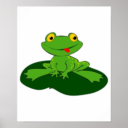 cute baby frog poster