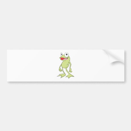 Cute Baby Frog Smiling Open Mouth Shirt Bumper Sticker