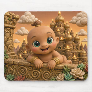 Cute Baby Genie, Mythical Mouse Pad