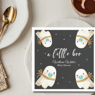 Cute Baby Ghost Halloween Fall Baby Shower Napkins