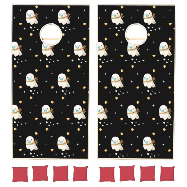 Cute Baby Ghost Pacifier Scarf Funny Halloween  Cornhole Set (Set)