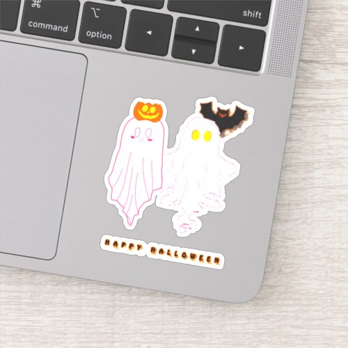 Cute Baby Ghosts Halloween Vinyl Sticker