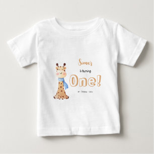 Cute Baby Giraffe 1st Birthday Baby T-Shirt