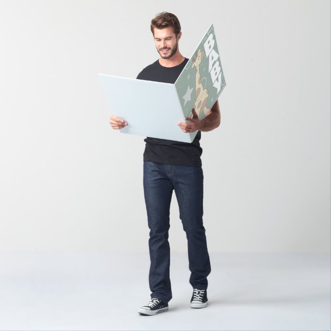 Cute Baby Giraffe Baby Shower Card (In Situ)