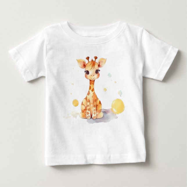 Cute Baby Giraffe Baby T-Shirt (Front)