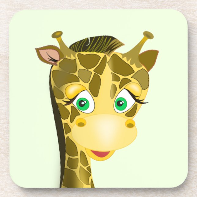 Cute Baby Giraffe - Beverage Coaster (Front)