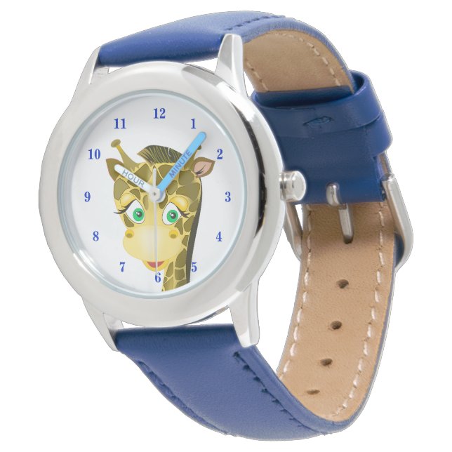 Cute Baby Giraffe - Blue Watch (Angled)