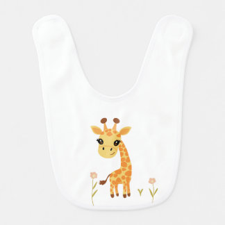 Cute Baby Giraffe Boho Baby Bib
