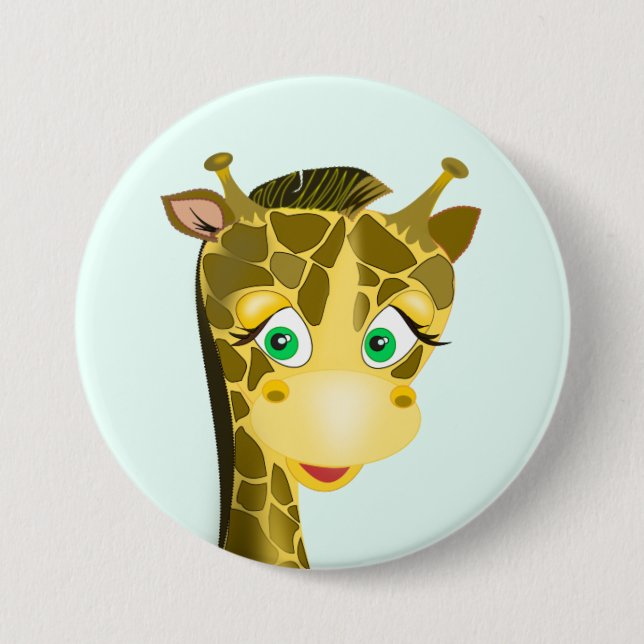 Cute Baby Giraffe Button (Front)