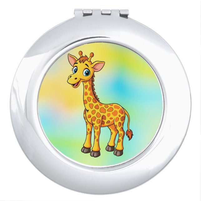 Cute Baby Giraffe Cartoon-35281 Compact Mirror (Front)