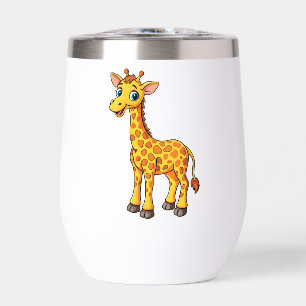 Cute Baby Giraffe Cartoon-35281 Thermal Wine Tumbler