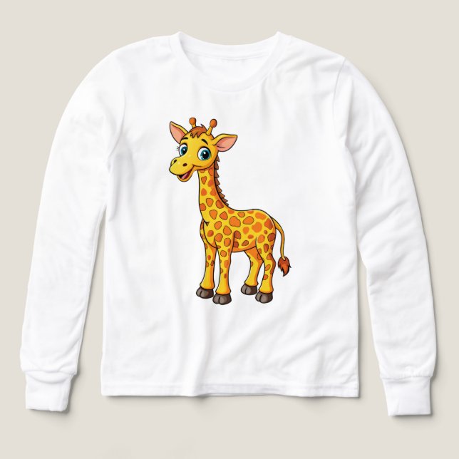 Cute Baby Giraffe Cartoon-35281 Tri-Blend Shirts (Design Front)