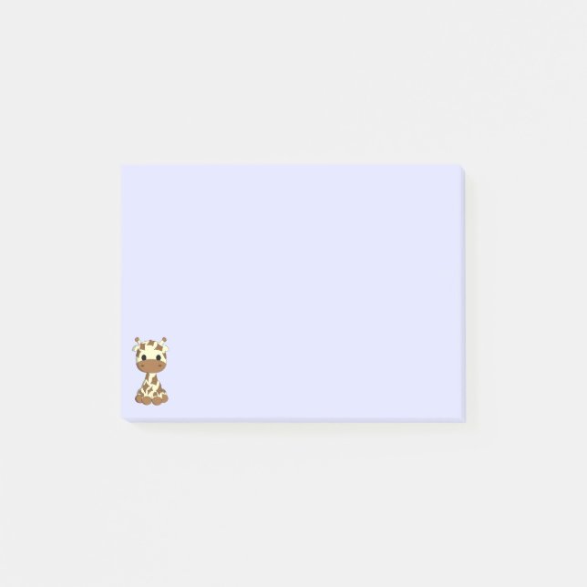 Cute baby giraffe cartoon girls post-it notes (Front)
