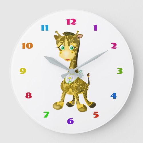 Cute Baby Giraffe Clock