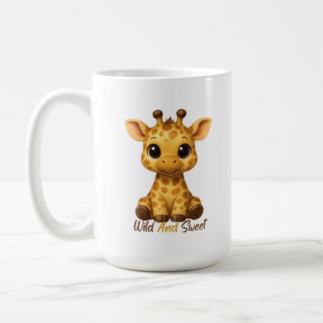 Cute Baby Giraffe Coffee Mug (Left)