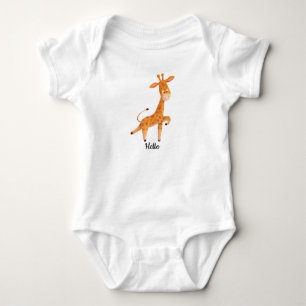 Cute Baby Giraffe Graphic Toddler Bodysuit