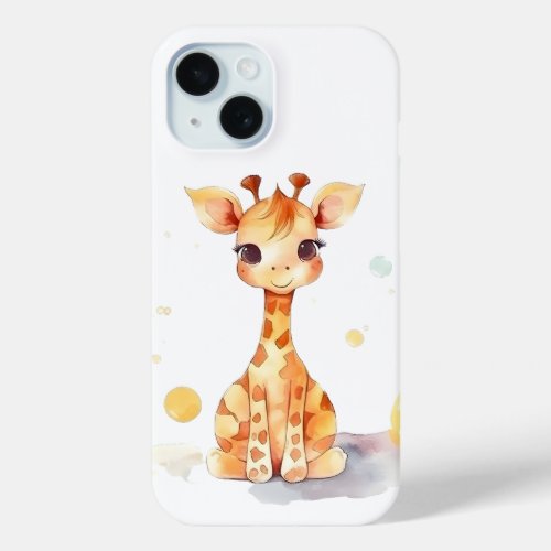Cute Baby Giraffe iPhone 15 Case