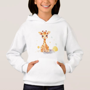 Cute Baby Giraffe Kid Pull-over Hoodie