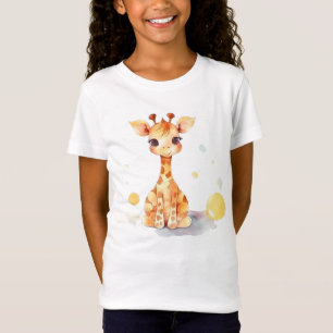 Cute Baby Giraffe Kid's Jersey T-Shirt