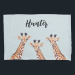 Cute Baby Giraffe Personalized Pillow Case<br><div class="desc">Cute baby giraffe illustration custom name pillow case.</div>