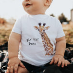 Cute Baby Giraffe Personalized  T-Shirt<br><div class="desc">Cute baby giraffe personalized t shirt. Original artwork by Komila Y.</div>