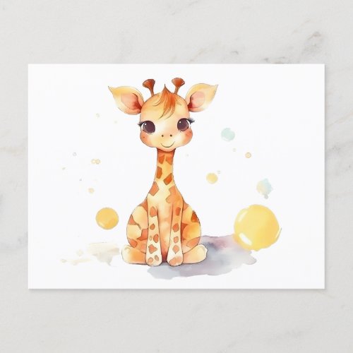 Cute Baby Giraffe Postcard