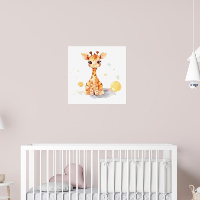 Cute Baby Giraffe Poster (Nursery 2)