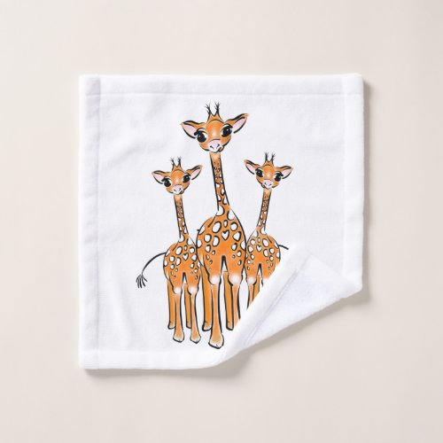 Cute Baby Giraffe safari animals Bath Towel Set