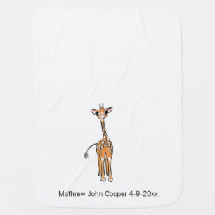 Cute Baby Giraffe, safari animals Blanket
