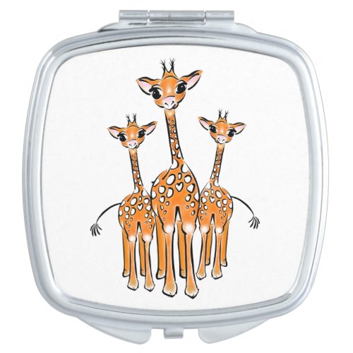 Cute Baby Giraffe safari animals Compact Mirror