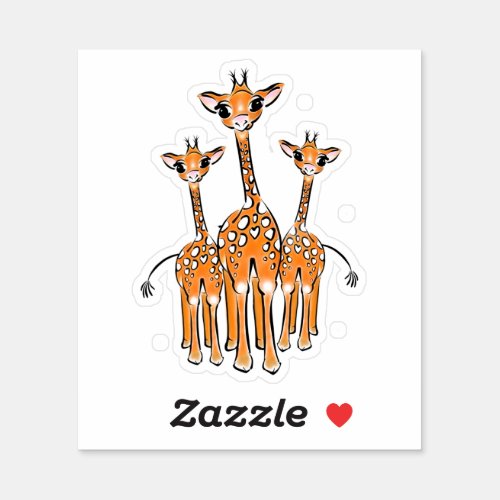 Cute Baby Giraffe safari animals  Sticker