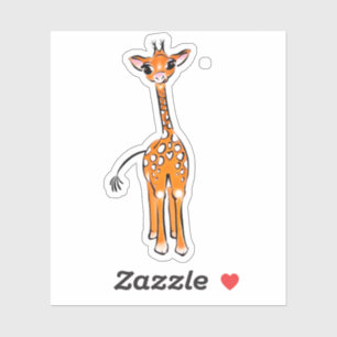 Cute Baby Giraffe, safari animals  Sticker