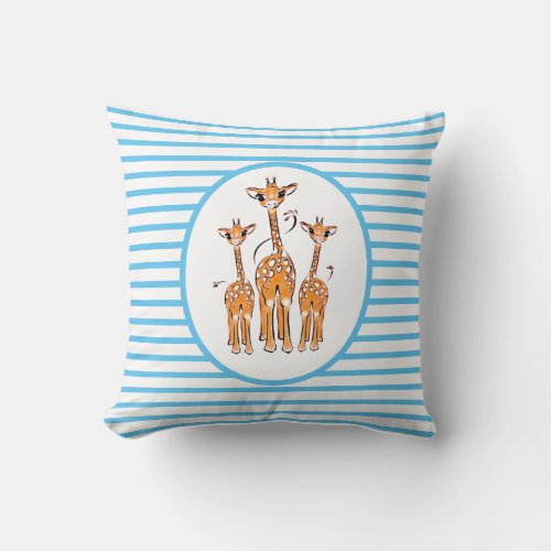 Cute Baby Giraffe safari animals Throw Pillow