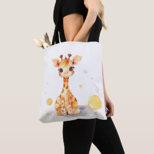 Cute Baby Giraffe Shoulder Tote