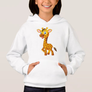 Cute Baby Giraffe Smiling Cartoon-35280 Hoodie