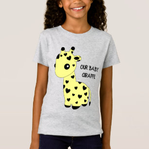 Cute Baby Giraffe Yellow Growing Tall Animal T-Shirt