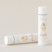 Cute Baby Girl and her Mobile Baby Shower Lip Balm