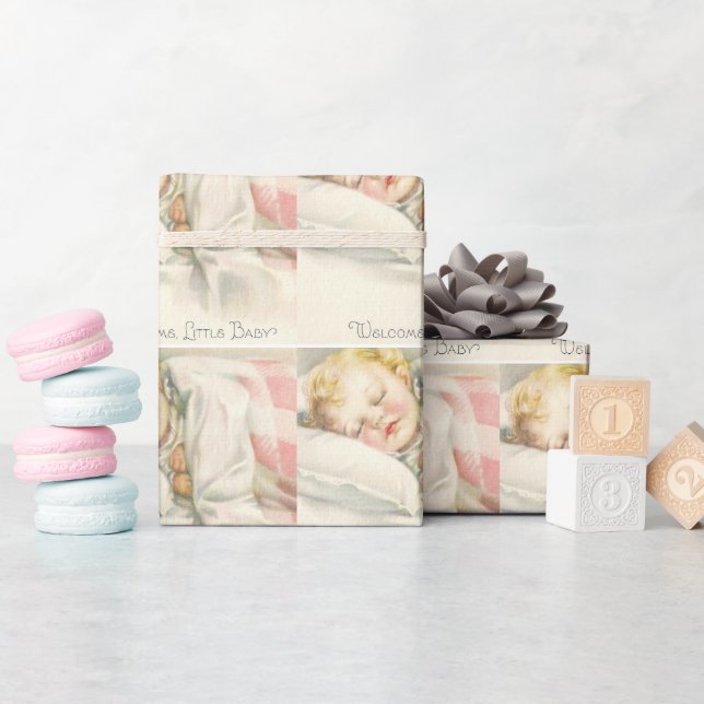 Cute, Baby Girl, Baby Shower, Custom Wrapping Paper (Baby Shower)