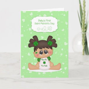 Cute Baby Girl, Baby's 1st Saint Patrick's Day Card