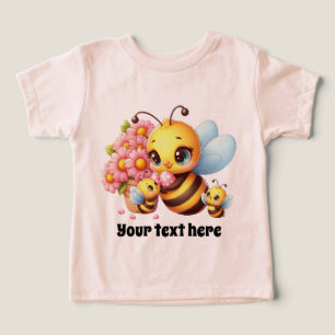 Cute baby girl Bee add text  Toddler T-shirt
