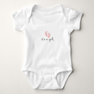 Cute Baby Girl Bodysuit with Footprints T-Shirt