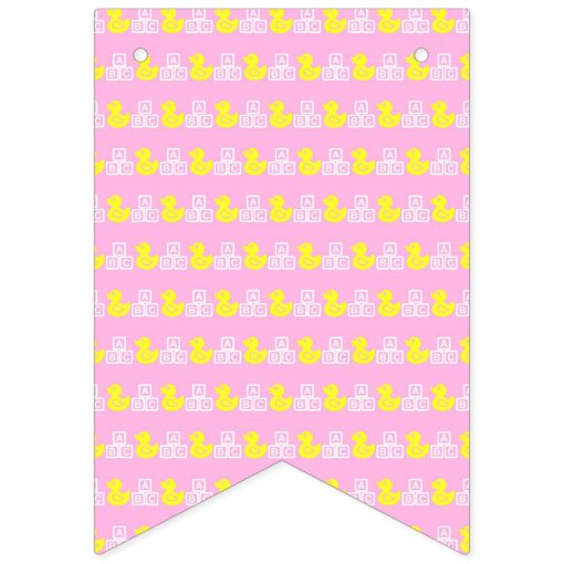 Cute Baby Girl Bunting Flags Zazzle