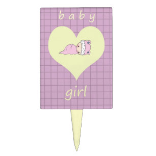 Cute Baby Girl Cake Topper Baby Shower