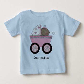 Cute Baby Girl Custom Baby T-shirt by kidsonly at Zazzle
