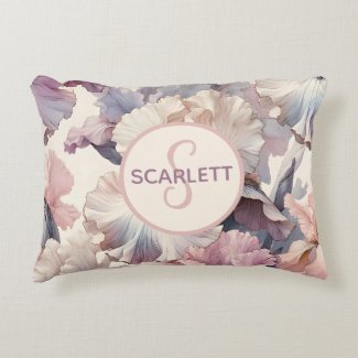 Cute Baby Girl Custom Monogram Floral Pink Pattern